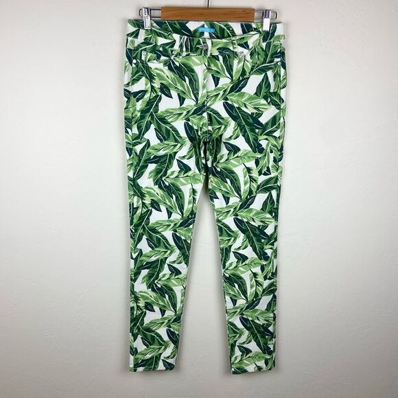 J. McLaughlin Lexi Straight Leg Jeans - Palm Leaf Print - Picture 2 of 8